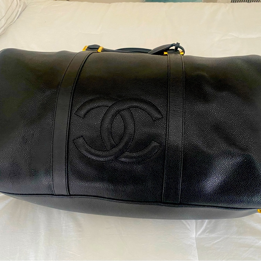 Chanel Caviar Leather Duffel. Authentic. Excellent condition.